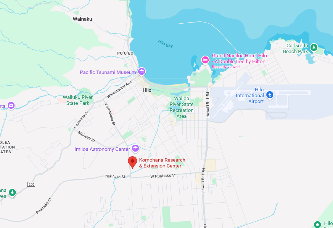 Komohana Research and Extension Center map
